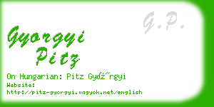 gyorgyi pitz business card
